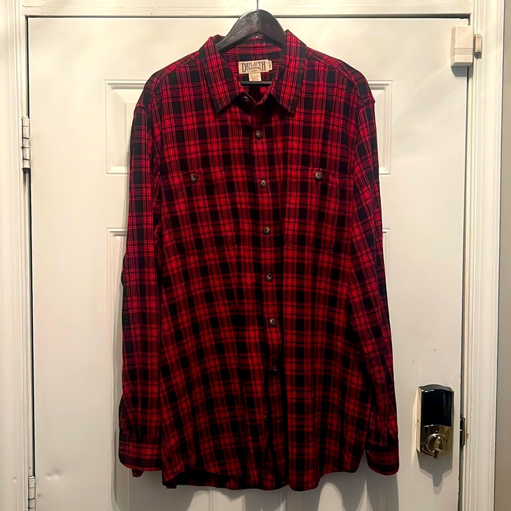Genuine Duluth trading company ! 2-XL tall long sleeve button down flannel .